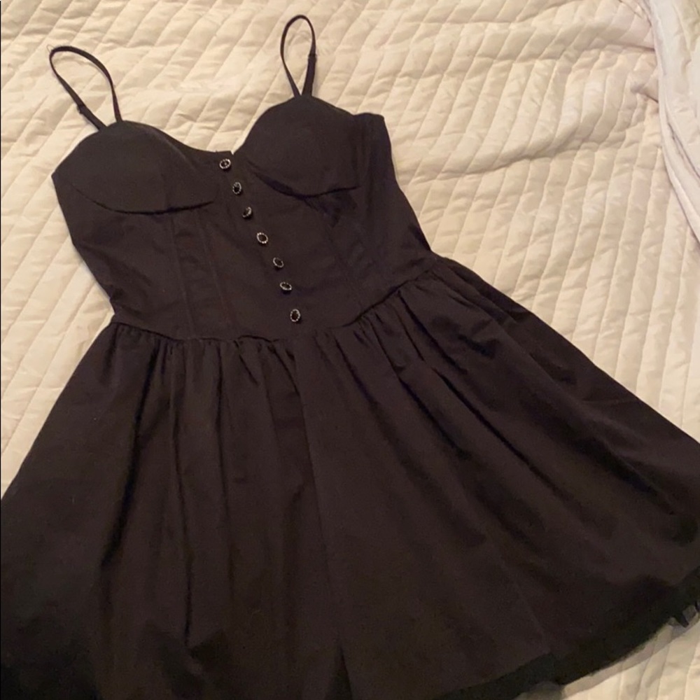 Black corset dress